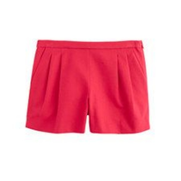 J. Crew pleated short in cotton pique poppy pink - Picture 6 of 6